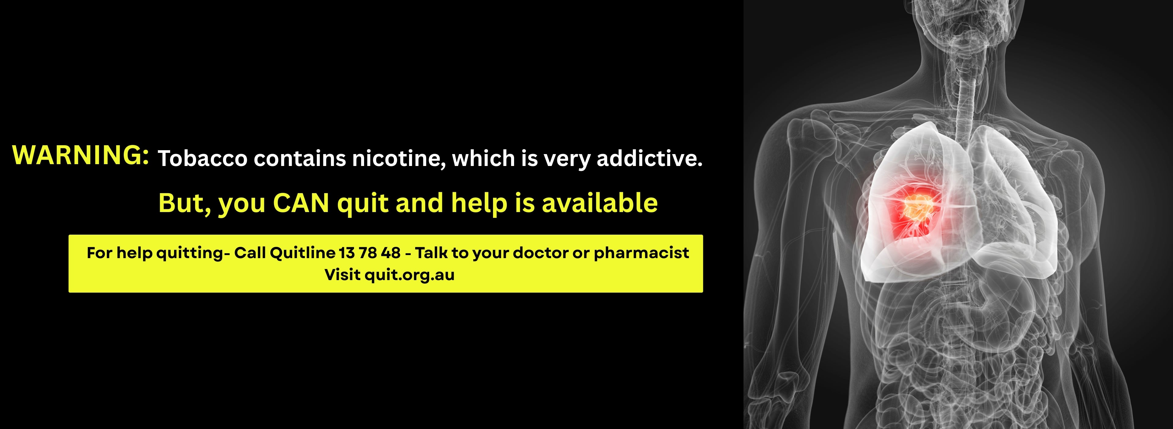 Cigarettes Online Smoke Shop Online WARNING SIGN Lung